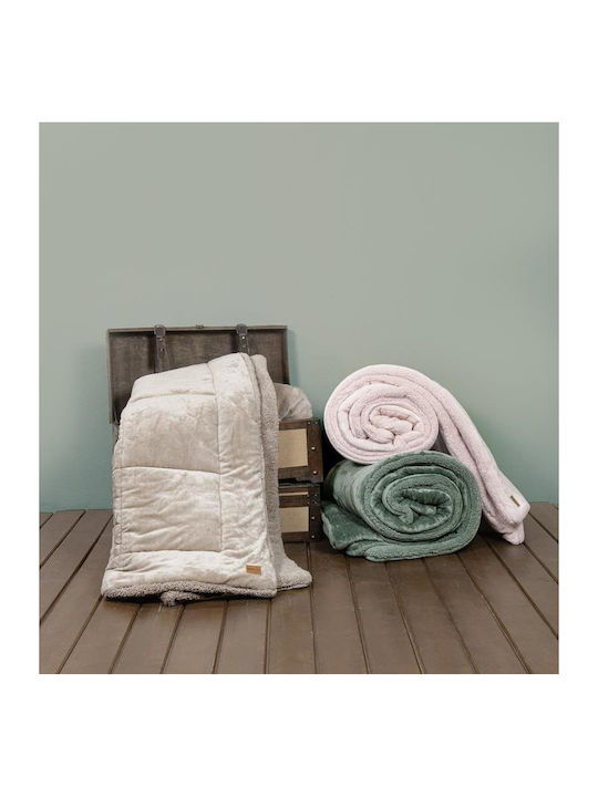Nima Κουβερτοπάπλωμα Μονό 160x220εκ. Cira Beige 710 GSM