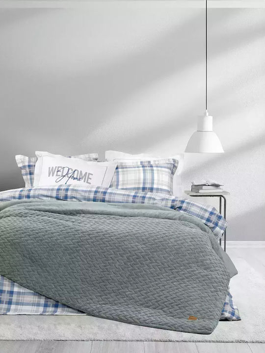 Nima Bettbezug Einzelbett 160x220cm Muffle Smoky Green 730 GSMGsm