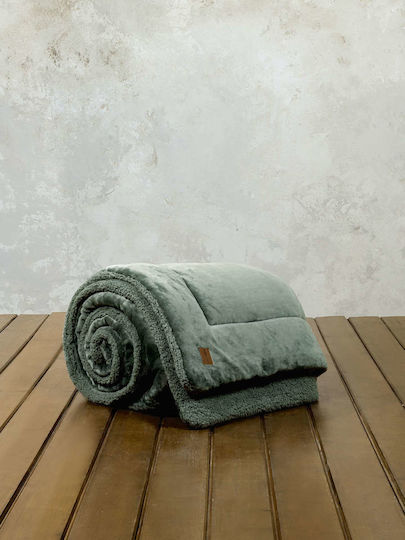 Nima Κουβερτοπάπλωμα Μονό 160x220εκ. Cira Dark Green 710 GSM