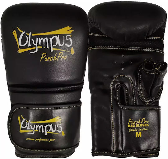 Olympus Sport Boxing Gloves Leather for Bag Black