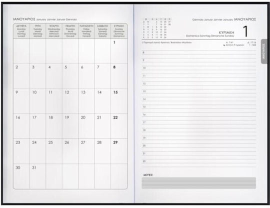 Daily Diary 2026 Innostat 10x14cm Simple Burgundy 355826
