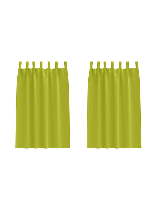 vidaXL Green Window Blackout Curtains Set with Tab Top 140x175cm