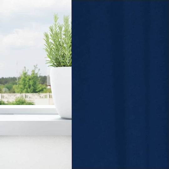 vidaXL Blue Window Curtain Set with Tabs 140x175cm