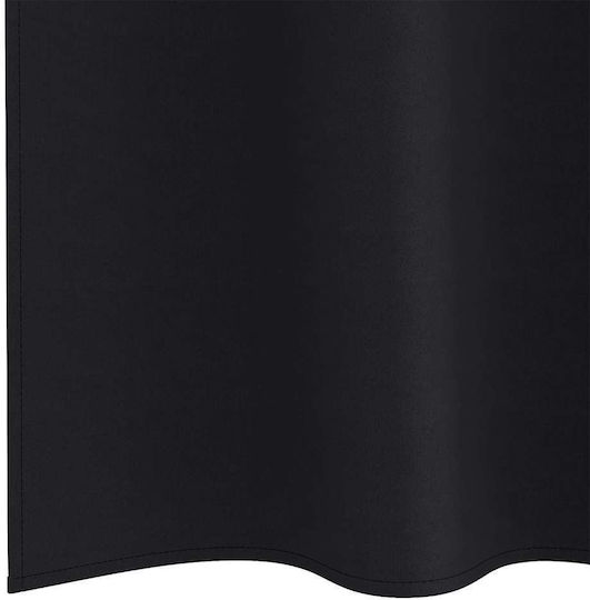 vidaXL vidaXL Vorhänge mit Grommets Schwarz 140x245cm