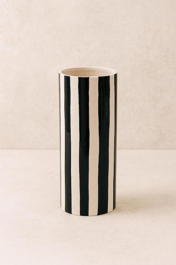 Atmosphera Vază Decorativă Ceramică Alb 13x13x30cm 1buc
