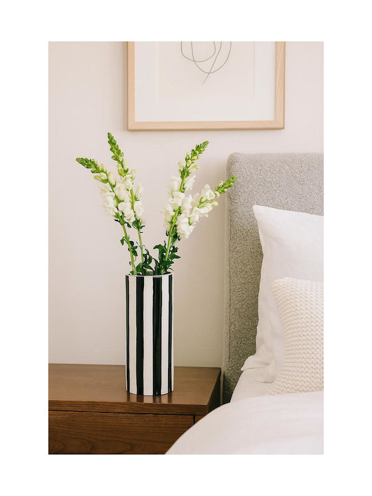 Atmosphera Decorative Vase White 13x13x30cm