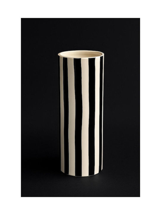 Atmosphera Decorative Vase White 13x13x30cm