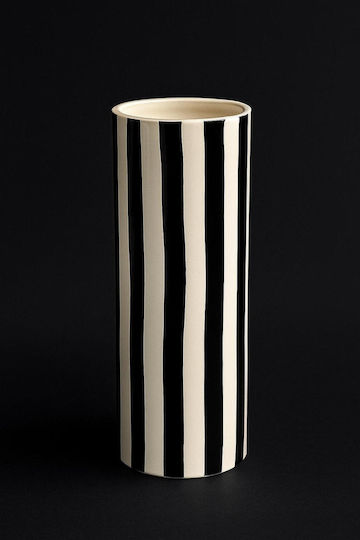 Atmosphera Vază Decorativă Ceramică Alb 13x13x30cm 1buc