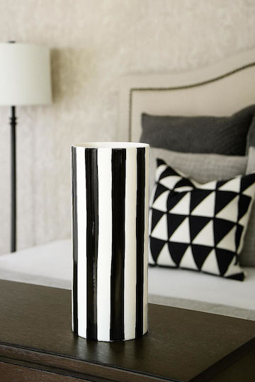 Atmosphera Vază Decorativă Ceramică Alb 13x13x30cm 1buc