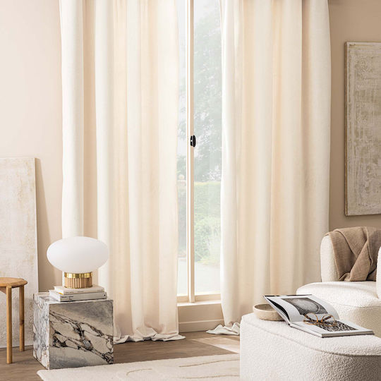 Curtain with Grommets Winona Ecru 140x260cm