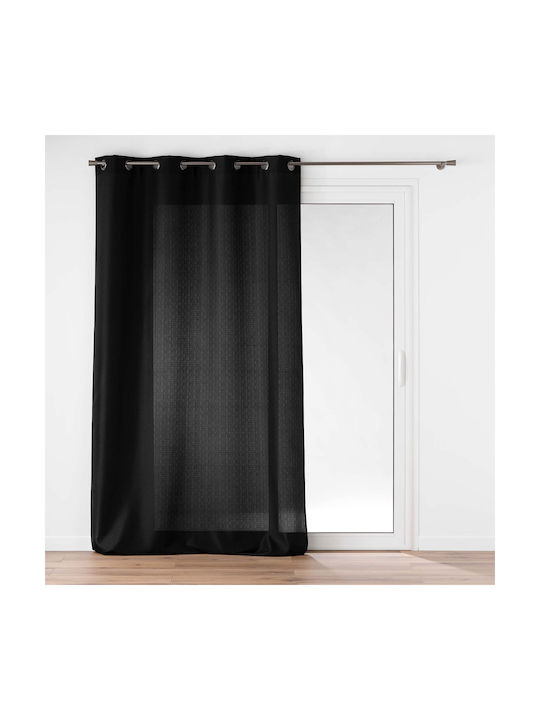Soline Schwarz Vorhang mit Grommets 140x260cm