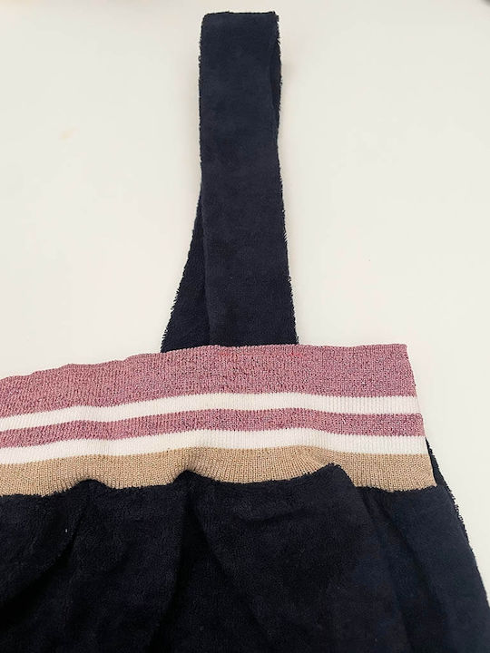 Rachel Salopetă Șort Albastru Navy Din Prosop Lurex Elastic 12569