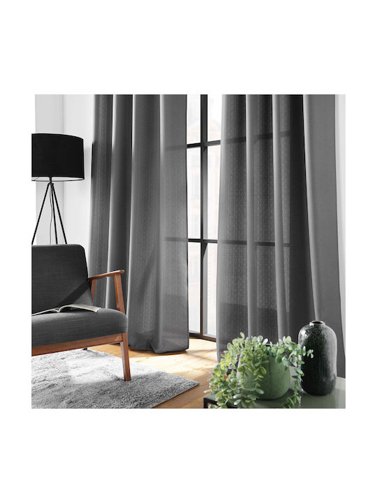 Soline Grommet Curtain Gray 140x260cm