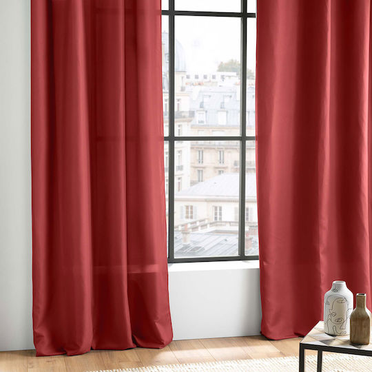 Curtain with Grommets Absolu Red 140x260cm