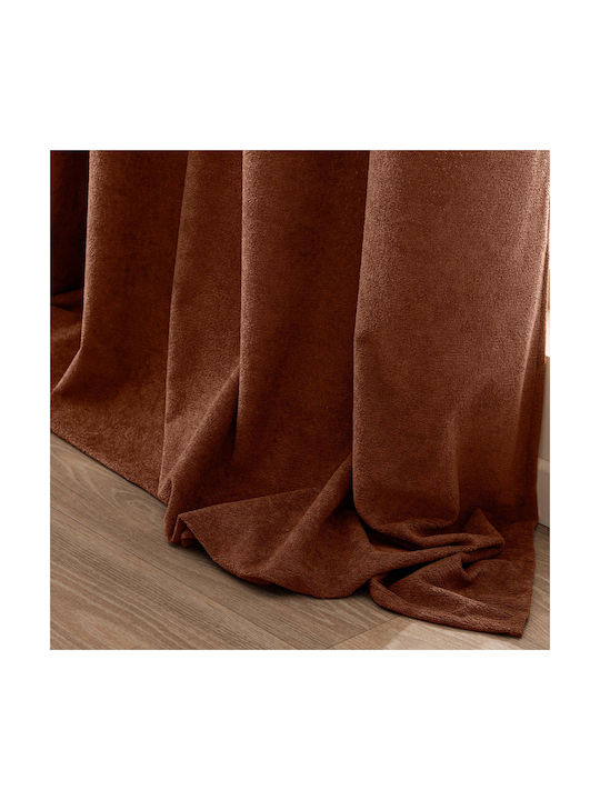 Curtain with Grommets Winona Orange 140x260cm