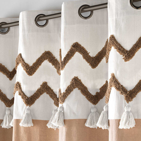 Vorhang mit Grommet Azari Beige 1612730 140x240cm