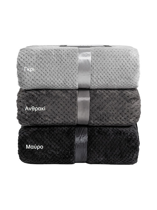 Beauty Home Art 11600 Κουβέρτα Fleece Υπέρδιπλη 220x240εκ. Μαύρο