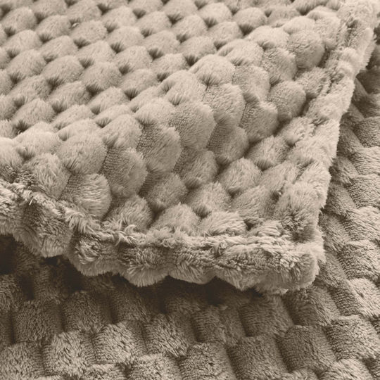 L-c Mini Κουβέρτα Fleece Καναπέ 125x150εκ. Taupe