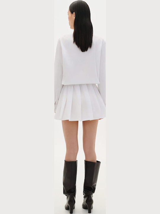 Mini Shirt Dress Knitted White