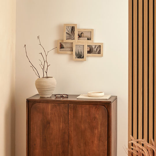 Anaya Wall-mounted Plastic Photo Frame with Ecru Frame