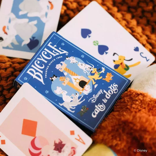 Fahrrad Offizielles Kunststoff Kartenspiele Made USA 10048060 Disney Katzen Hunde
