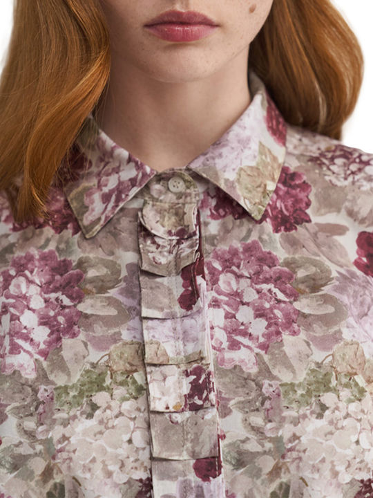 Langärmelig Damen Hemd Beige