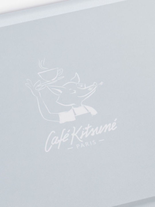 Maison Kitsune Cafe Kitsune Бариста Лисица Сервиращ Диск Бледо Зелен