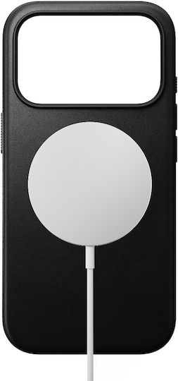 Nomad Modern Задна корица Кожа 0.85мм Черен (iPhone 17 Pro Max)