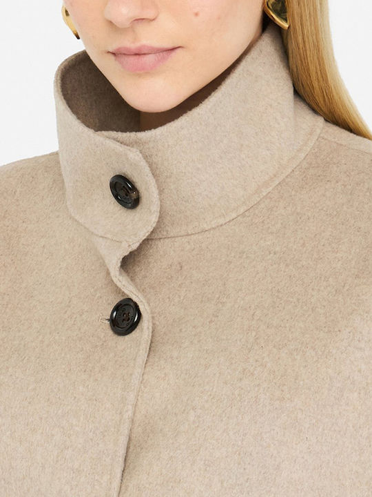 Cappotto Women's Biege Coat with Belt