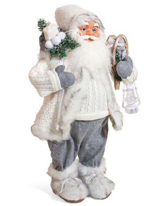 Realistischer Weihnachtsmann Karo 60cm Xmasfest 1133709