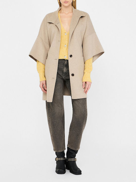 Cappotto Women's Biege Coat with Belt