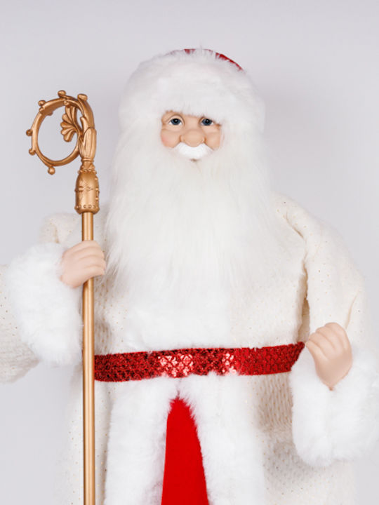Dekorativer Weihnachtsmann Weiß 90cm