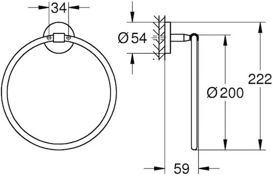 Grohe Link de Baie Simplu cu șuruburi Argintiu Grohe Link de Baie Simplu cu șuruburi Argintiu