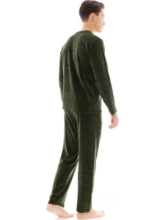 Ulisse Ulisse Herrenpyjama Baumwollene Olive