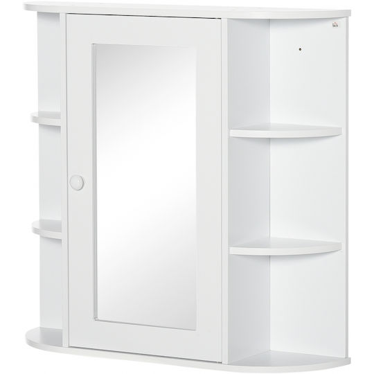 HomCom Ντουλάπι Μπάνιου 66x17x63cm Λευκό