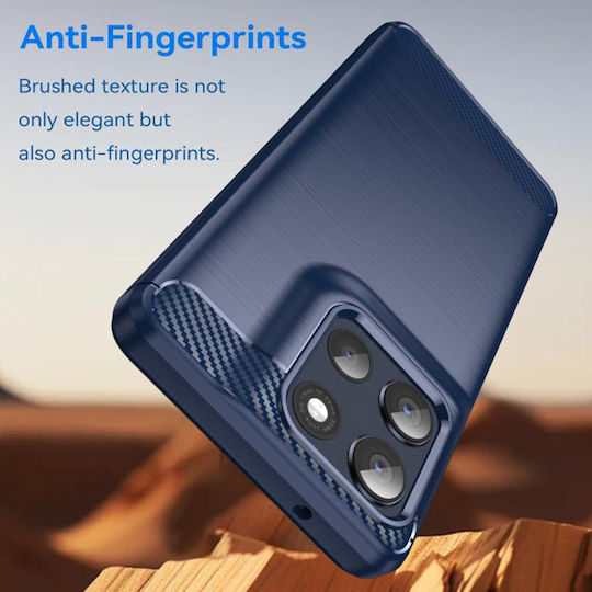 Techsuit Carbon Bumper Силикон / Пластмаса Син (Moto G86)