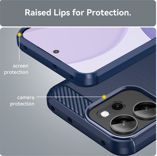 Techsuit Carbon Bumper Σιλικόνης / Πλαστικό Μπλε (Oppo Reno14F)