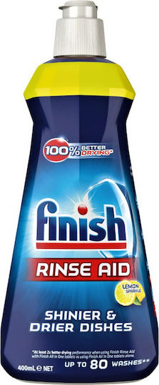 Finish Rinse Aid Brightener Liquid with Lemon Scent 400ml