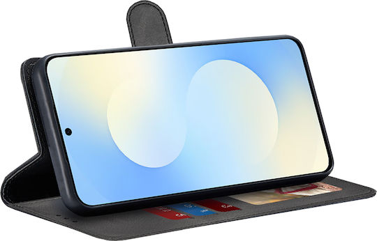 Techsuit Diary Buchen Sie Silikon Schwarz (Galaxy S25 FE)