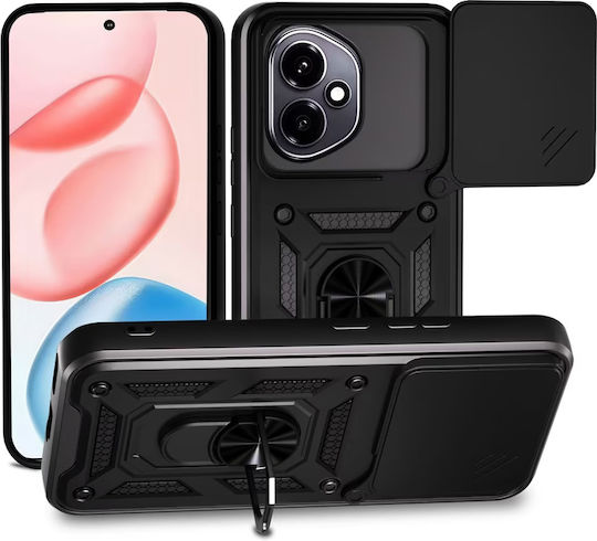 Techsuit Camshield Series Задна корица Силикон Черен (Honor 400 - Techsuit)