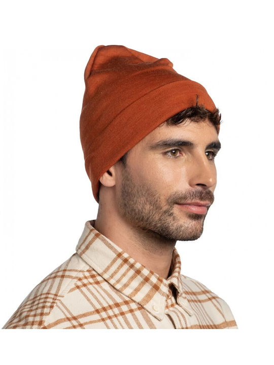 Merino Beanie Beanie Knitted in Brown color