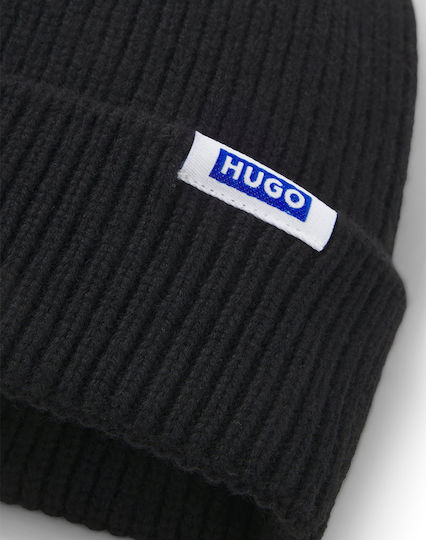 Xiav Beanie Masculin Căciulă Tricotat în culoarea Negru