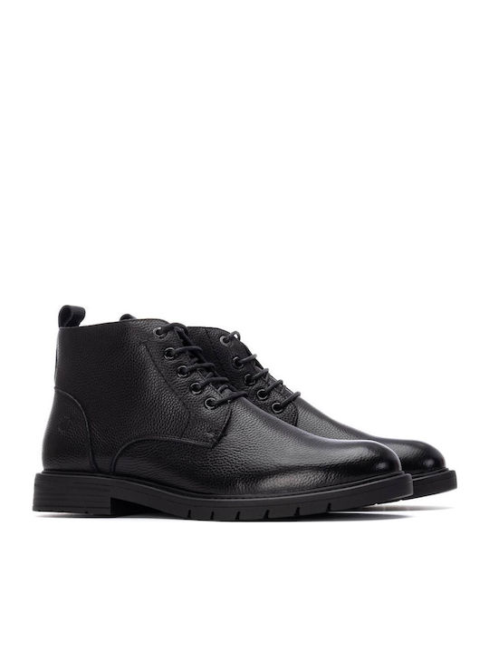 Leder Schwarz Herrenstiefel