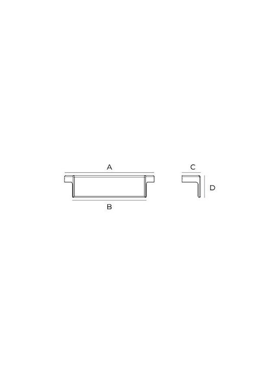 Sc Herrajes Furniture Handle from Metallic Bronze with Hole Centers 320mm