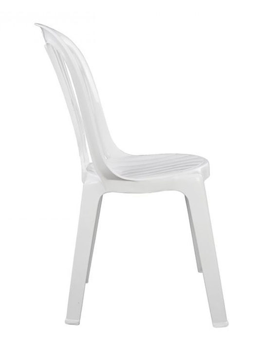 Outdoor Chair Plastic White 40x40x88cm