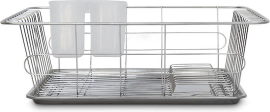 Relaxdays Στραγγιστήρι Νεροχύτη Inox Γκρι 13.5x40.5x30.5cm