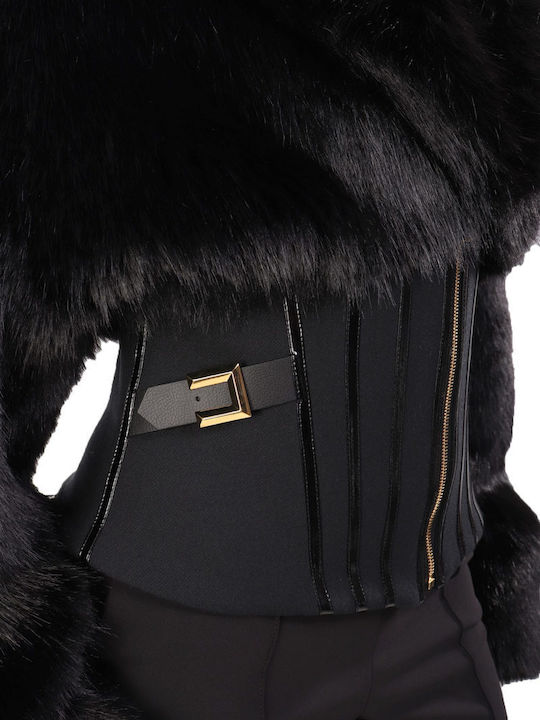 Frauen Pelz Black