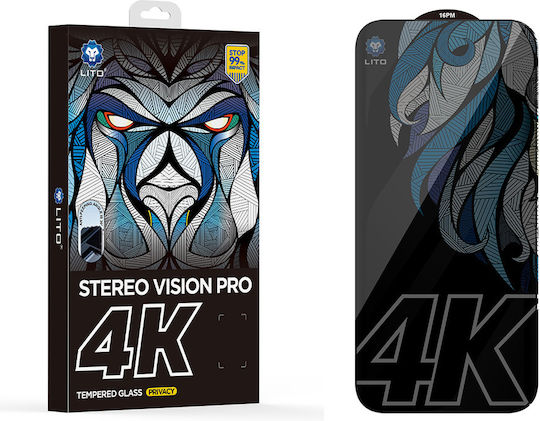 Lito Privacy Tempered Glass Black (iPhone 17 / 17 Pro / 16 Pro)
