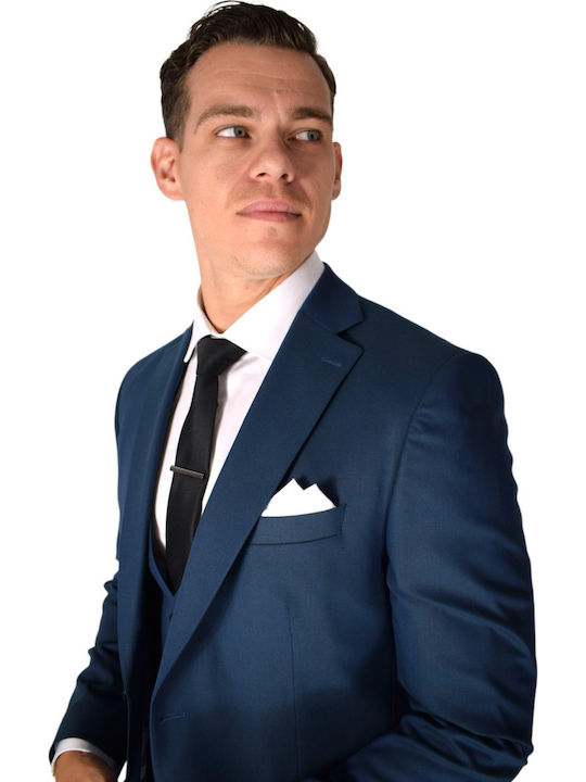 Men's Suit with Vest Petrol (Item J062)