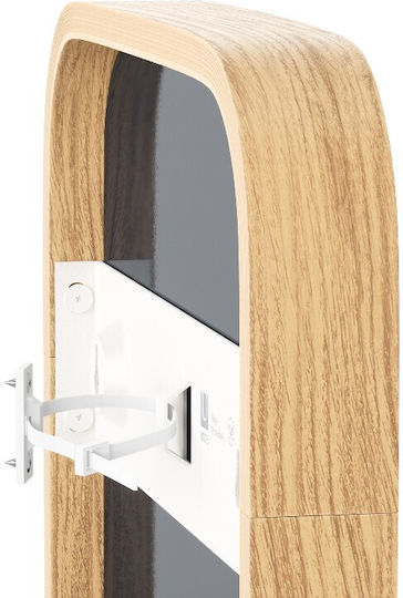 Umbra Bellwood Leaning Oglindă De Podea Arcuită Cu Cadru Din Lemn Bej 154x39cm